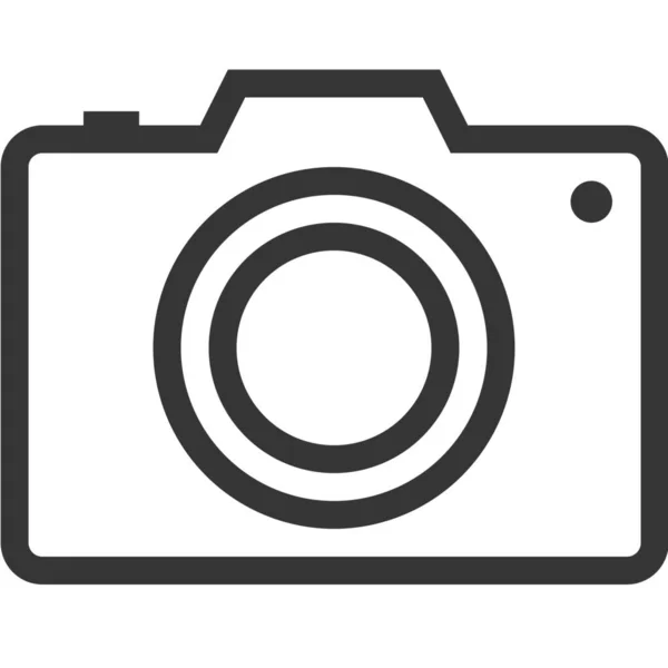 Camera Mobiele Telefoon Pictogram Contouren Stijl — Stockvector