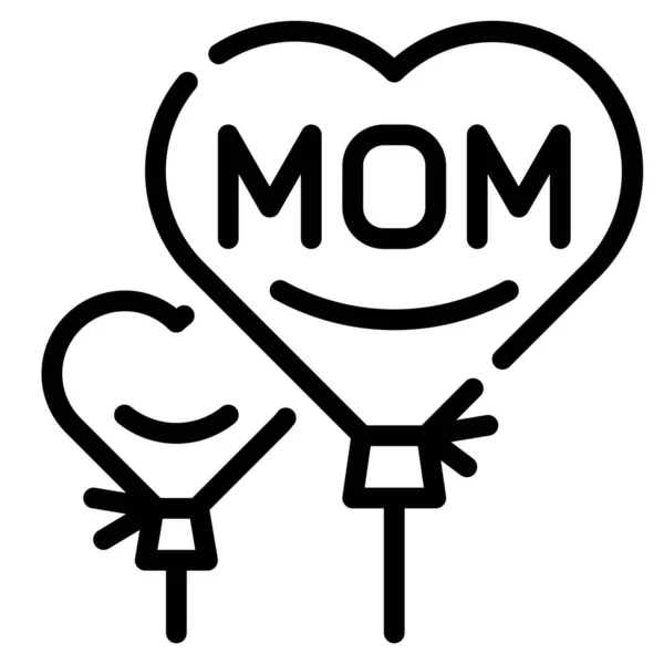 Balony Balony Bump Ikona Kategorii Dzień Matki Ojca — Wektor stockowy