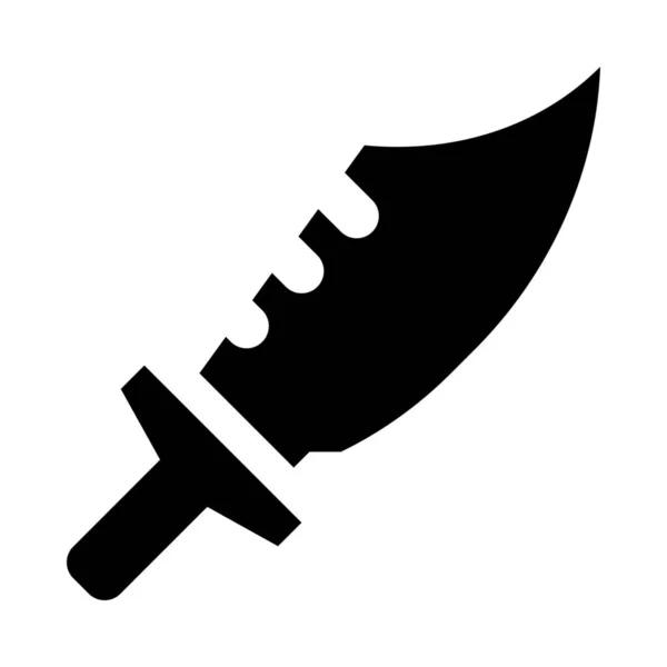 Ryggsvärd Kniv Arm Ikon — Stock vektor