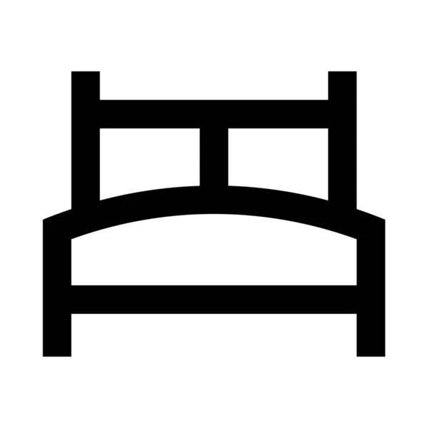 Значок Меблів Спальні Стилі Контур — стоковий вектор