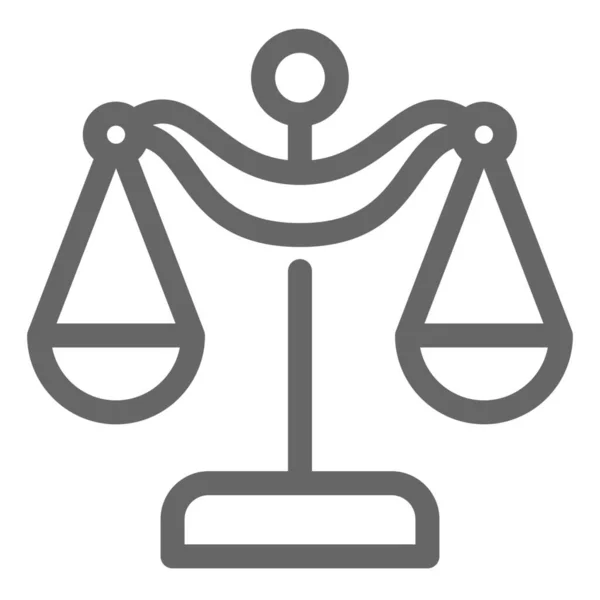 平衡法庭判官图标的轮廓风格 — 图库矢量图片
