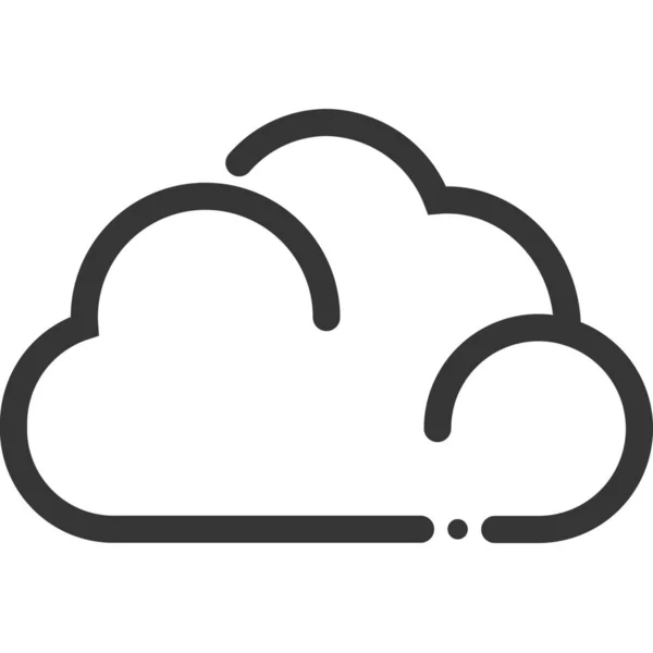 Значок Хмарних Обчислень Хмарних Обчислень Стилі Контур — стоковий вектор
