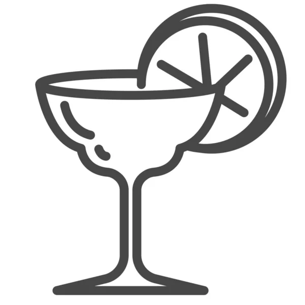 Alkoholgetränk Ikone Outline Stil — Stockvektor