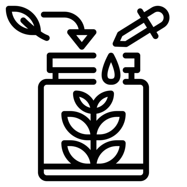 Icono Del Experimento Botánico Laboratorio — Vector de stock