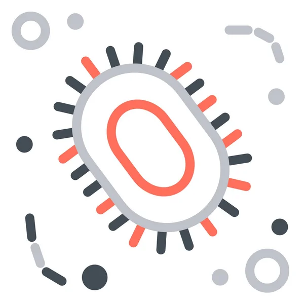 Bacteria Gripe Plaga Icono Estilo Esquema — Vector de stock