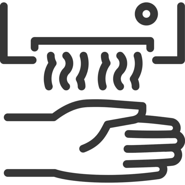 Hand Dryer Icon Coronavirus Covid Category — 스톡 벡터
