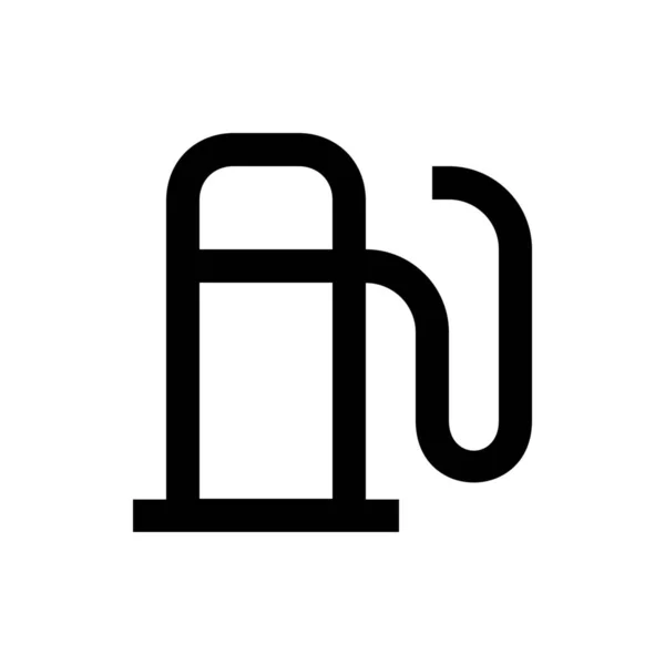 Tankstellen Transit Symbol Outline Stil — Stockvektor