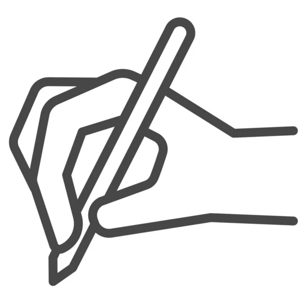 Дизайн Рисовать Пальцы Значок Стиле Абрис — стоковый вектор