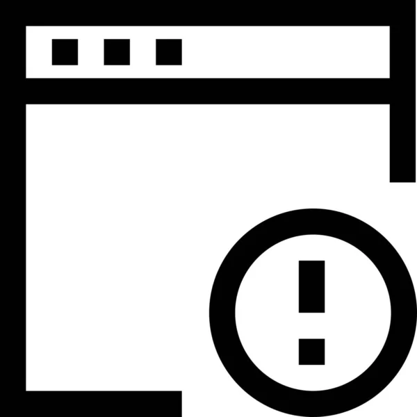 概要スタイルのブラウザコンピュータのデザインアイコン — ストックベクタ