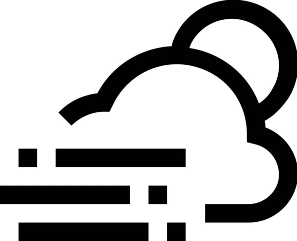 Icono Pronóstico Condición Nube Estilo Esquema — Archivo Imágenes Vectoriales