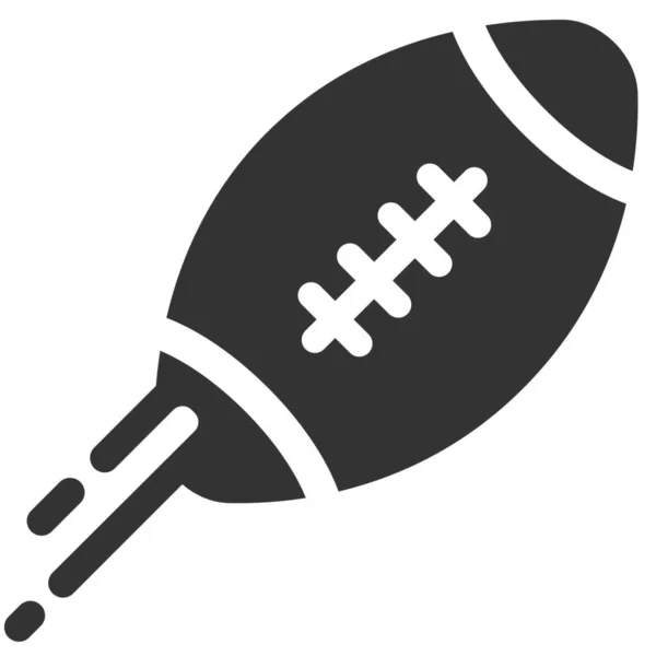 Американська Футбольна Ікона Стилі Яча — стоковий вектор