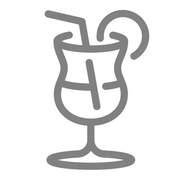 Icono Cóctel Bebidas Alcohólicas Estilo Esquema — Vector de stock