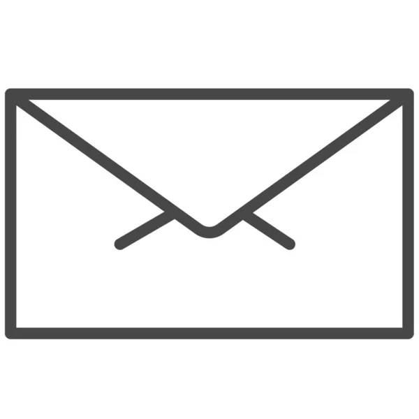 Kommunikations Mail Symbol Outline Stil — Stockvektor