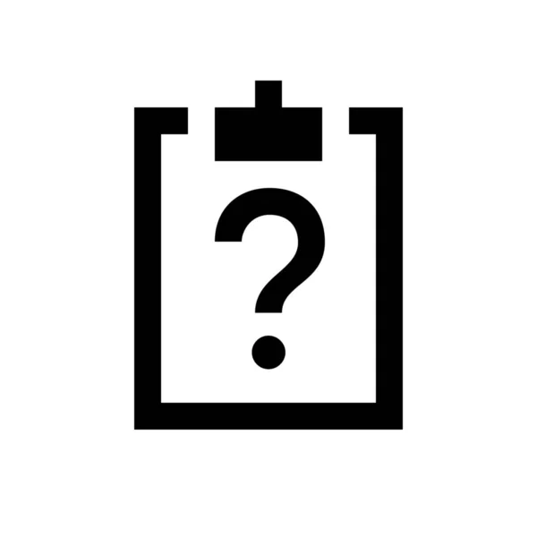 Clipboard Question Outline Icon Outline Style — 스톡 벡터