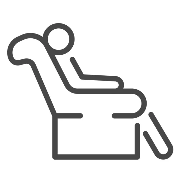 Armchair Chair Rest Icon Outline Style — Stock Vector