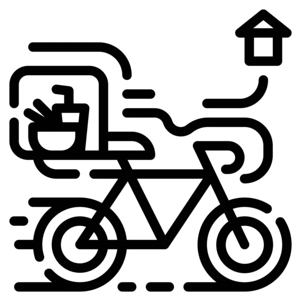 Panier Vélo Icône Vélo — Image vectorielle