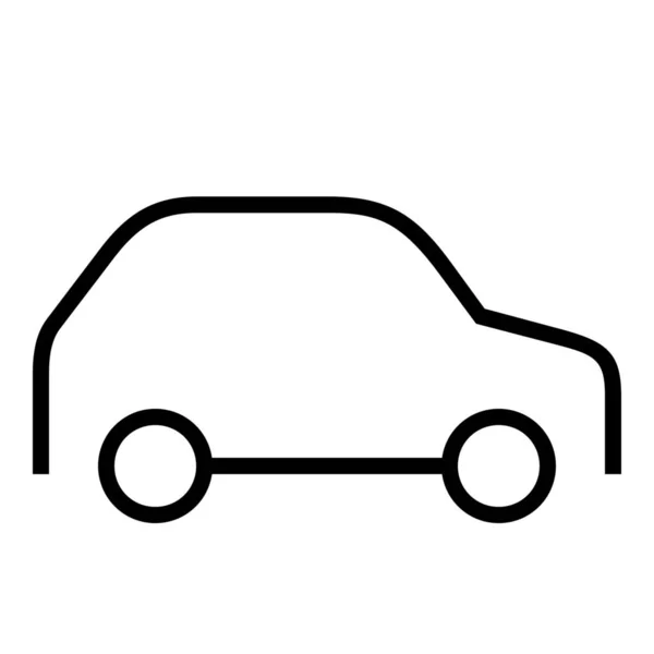 Carro Ícone Trânsito Hatchback Estilo Esboço — Vetor de Stock