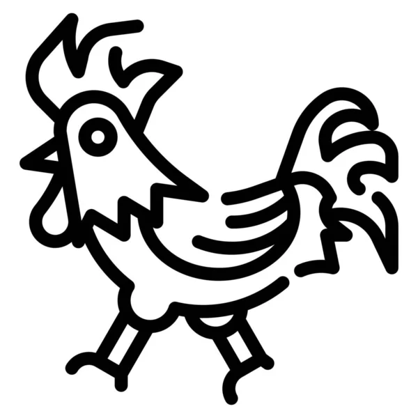 Zwierząt Pisklę Kurczaka Ikona Kategorii Wielkanoc — Wektor stockowy