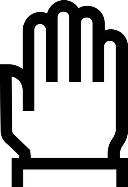 Значок Жеста Пальца Руки Стиле Контура — стоковый вектор