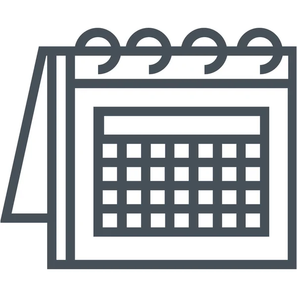 Verwaltung Kalender Symbol Outline Stil — Stockvektor
