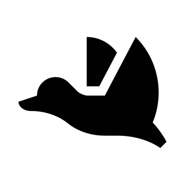 Ikona Ptaka Kaczki Zwierzęcej — Wektor stockowy