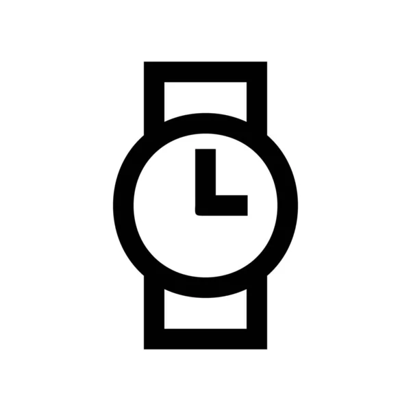 Apparaat Horloge Klok Pictogram Outline Stijl — Stockvector