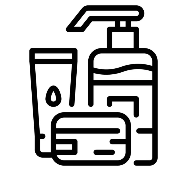 Ikona Kremu Pielęgnacji Włosów Makijażu Kosmetyków — Wektor stockowy
