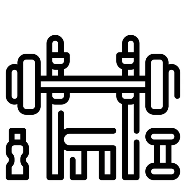 Іконка Тренажерного Залу Гантелі Категорії Відпочинок Хобі — стоковий вектор