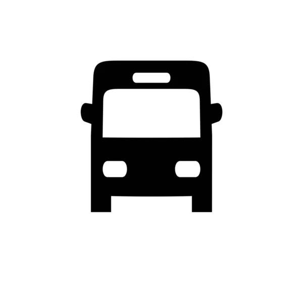 Bus Auto Reizen Pictogram Solid Stijl — Stockvector