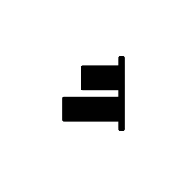 Editor Layout Symbol Solid Stil Ausrichten — Stockvektor