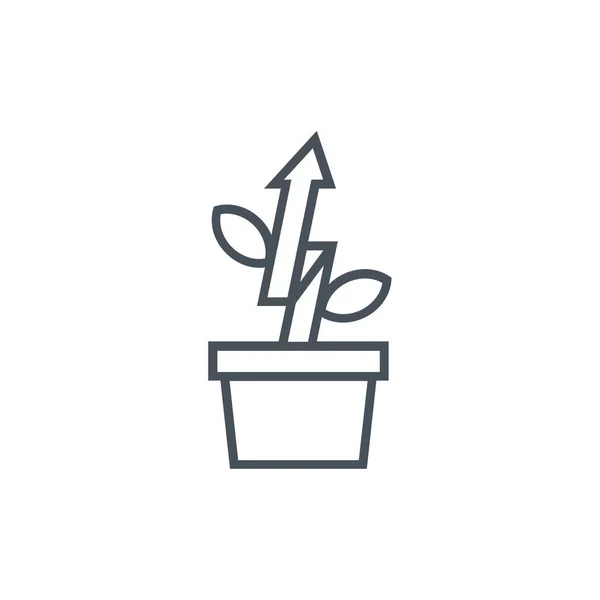 Jardín Jardinería Crecer Icono Estilo Esquema — Vector de stock