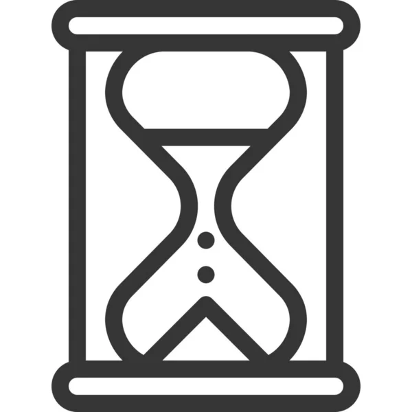 サイン 記号カテゴリの砂時計ラインミニアイコン — ストックベクタ