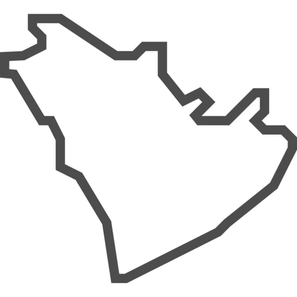 Land Der Arabischen Halbinsel Geografisches Symbol Der Kategorie Karten Navigation — Stockvektor
