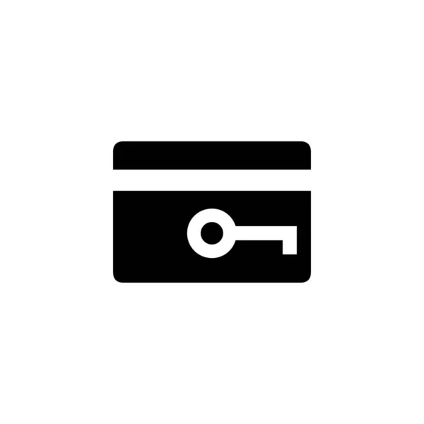 商务信用卡安全图标实色风格 — 图库矢量图片