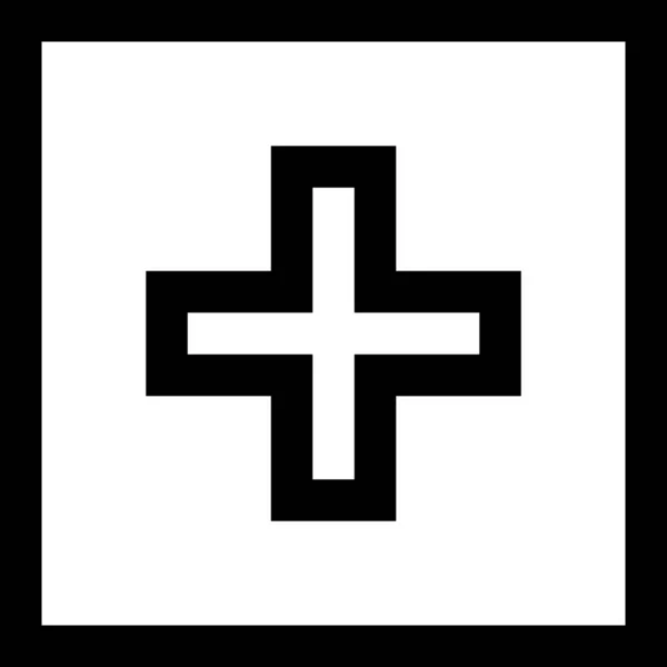 Gezondheid Ziekenhuis Logo Pictogram Contouren Stijl — Stockvector