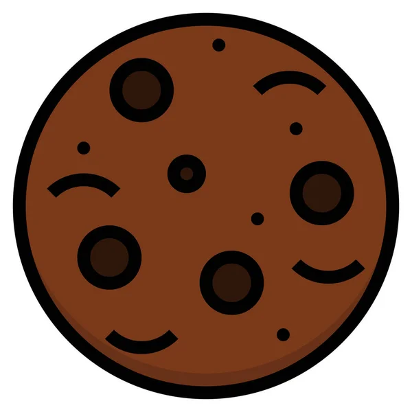 Brownie Csokoládé Cookie Ikon — Stock Vector