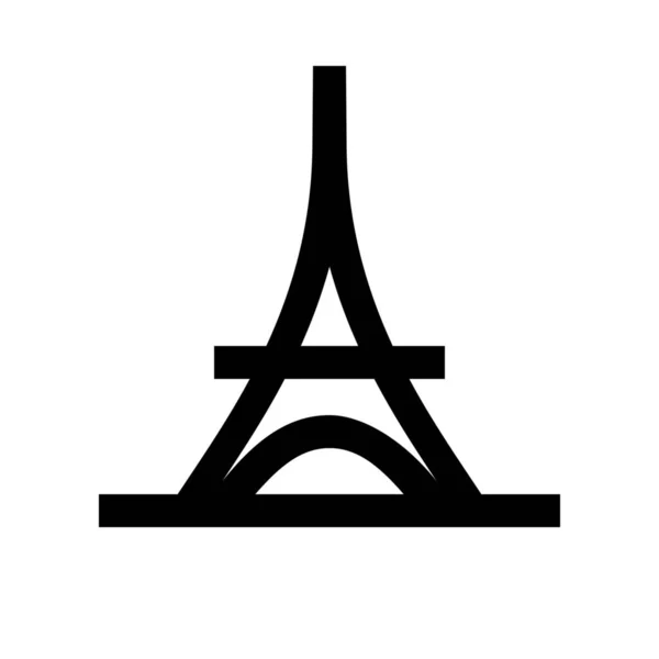 Eifelパリの場所のアイコン概要スタイル — ストックベクタ
