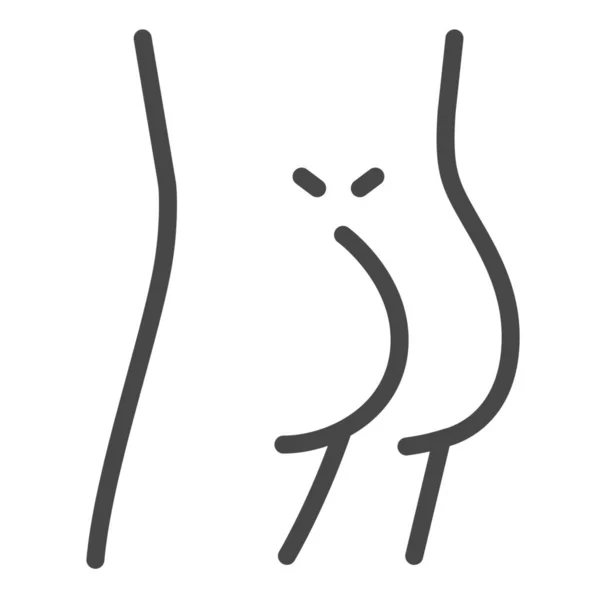 Ass Beauty Body Icon Outline Style — 스톡 벡터