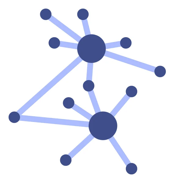 Korrelationsdaten Hub Symbol Flachen Stil — Stockvektor