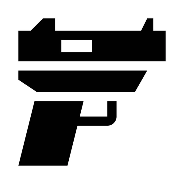 Esercito Tiro Pistola Icona — Vettoriale Stock