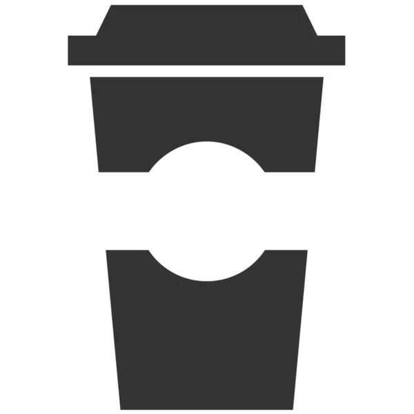 Café Latte Café Espresso Icono Estilo Sólido — Vector de stock