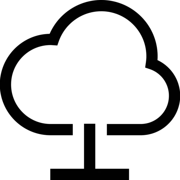 Browser Cloud Code Symbol Umrissstil — Stockvektor