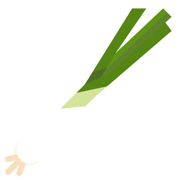 Nourriture Icône Oignon Vert — Image vectorielle
