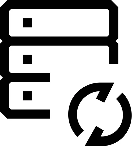 Base Datos Generar Icono Alojamiento Estilo Esquema — Vector de stock