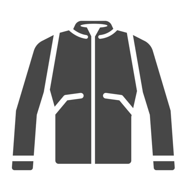 Значок Костюмированной Куртки Твердом Стиле — стоковый вектор