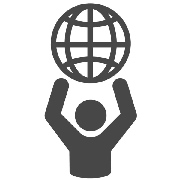 Іконка Нації Громадянського Світу Суцільному Стилі — стоковий вектор