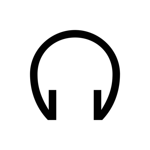 Icono Audio Auriculares Del Dispositivo Estilo Esquema — Archivo Imágenes Vectoriales