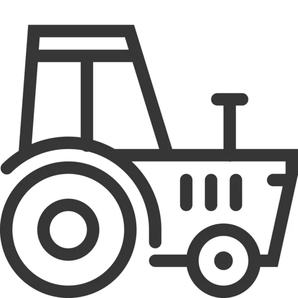 Agricultura Jardinería Transporte Icono Estilo Esquema — Vector de stock