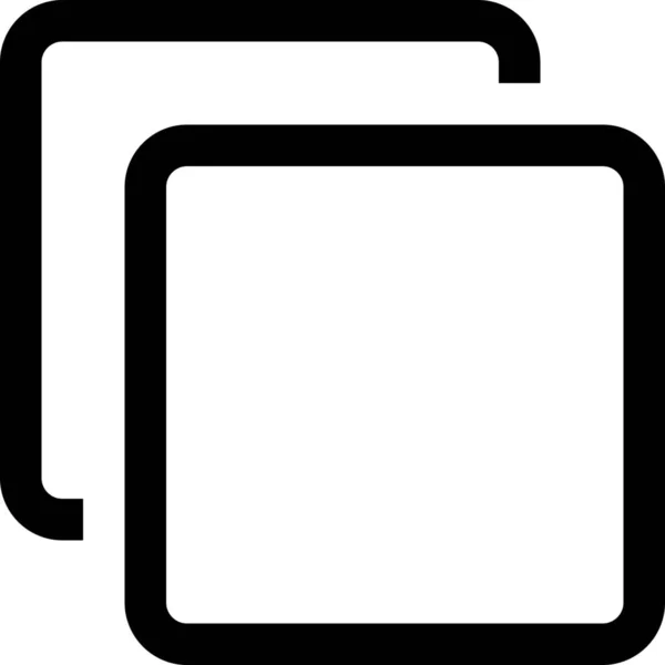 Codice Copia Icona Dell Interfaccia Stile Outline — Vettoriale Stock