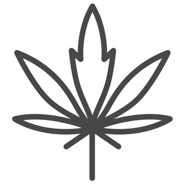 Adicto Adictivo Icono Del Cannabis Estilo Esquema — Vector de stock